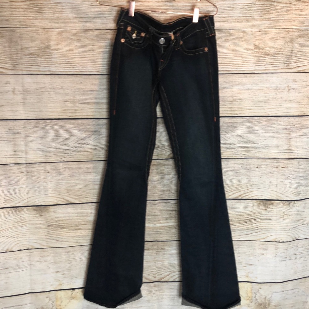 True religion. Fit and flare jeans.